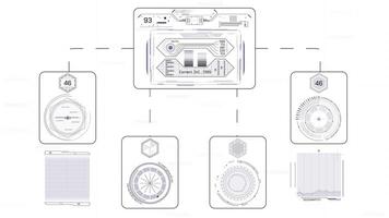 animerad skärm med abstrakt systemet för data bearbetning och utvärdering video