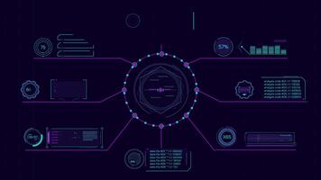 Animated screen with a multi-component data processing system video
