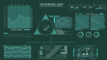 Animated screen with a system of features for searching video