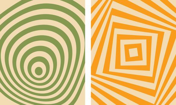Swirl Groovy Psychedelic Spiral Pattern. Abstract Retro Optical Illusion Texture. Halloween BG Graphic Design. vector