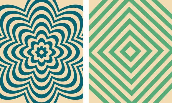 Abstract Retro Optical Illusion Texture. vector