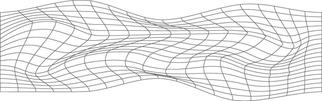 Abstract wavy grid pattern with subtle shadows and highlights creating a dynamic dimensional effect vector