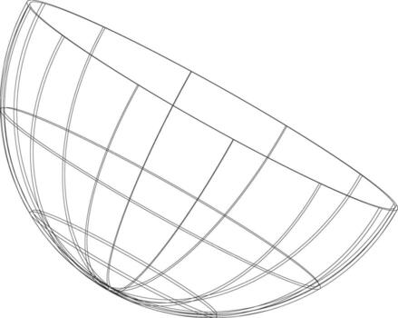 resumen estructura metálica hemisferio cuadrícula estructura y2k diseño elementos vector