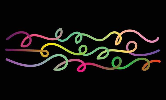 Abstract Color Lines Pattern. Rainbow Gradient Ribbons. Wave Shape Flow Lines on White Background. vector