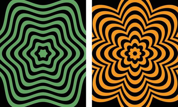 Swirl Groovy Psychedelic Spiral Pattern. vector