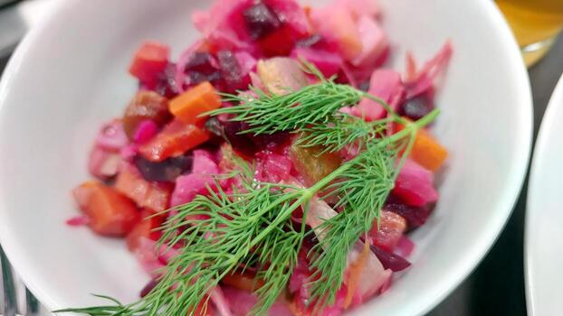 Vibrant Salad Bursting With Fresh Greens and Colorful Vegetables in a Bright Bowl photo