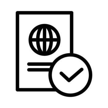 Passport control outline icon design good for web or mobile app vector