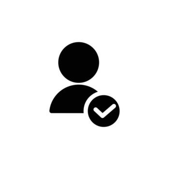 User Verified Checkmark solid icon design good for web or mobile app vector