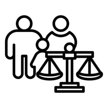 Child Custody or Alimony outline icon design good for web or mobile app vector