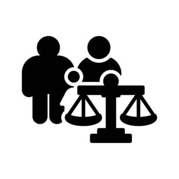 Child Custody or Alimony solid icon design good for web or mobile app vector