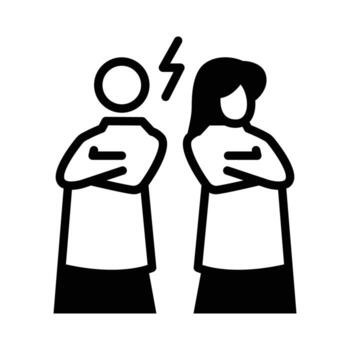 Judicial separation solid icon design good for web or mobile app vector