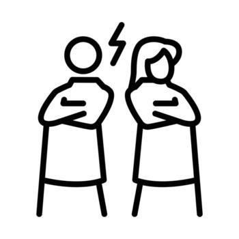 judicial separación contorno icono diseño bueno para web o móvil aplicación vector