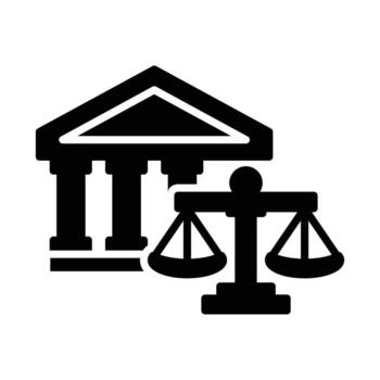 court building solid icon design good for web or mobile app vector