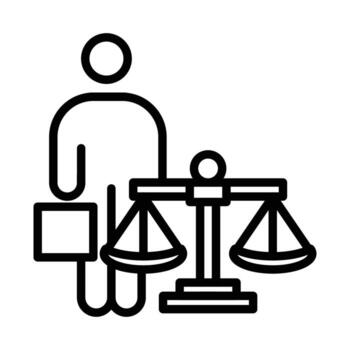 Labour and social law outline icon design good for web or mobile app vector