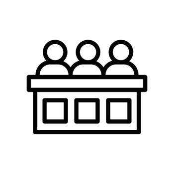 witness outline icon design good for web or mobile app vector