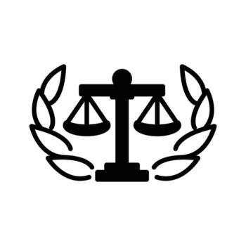 Scale of justice solid icon design good for web or mobile app vector