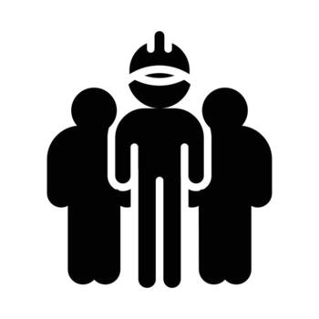 Construction Team Builders Engineers Workers solid icon design good for web or mobile app vector