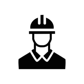 engineer solid icon design good for web or mobile app vector