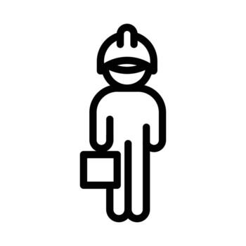 construction worker outline icon design good for web or mobile app vector