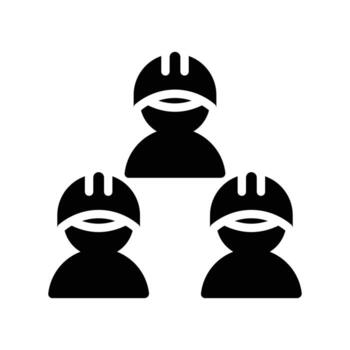 Construction Team solid icon design good for web or mobile app vector
