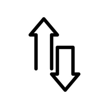 Bidirectional Arrows outline icon design good for web or mobile app vector