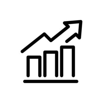 gainers outline icon design good for web or mobile app vector