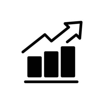 gainers solid icon design good for web or mobile app vector