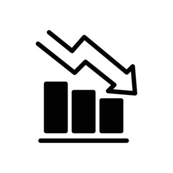 losers trading solid icon design good for web or mobile app vector