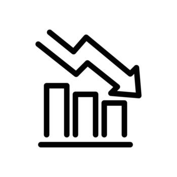 losers trading outline icon design good for web or mobile app vector