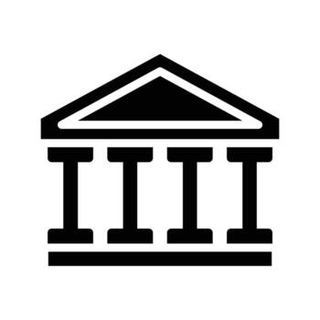 bank building solid icon design good for web or mobile app vector