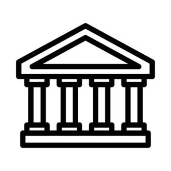 bank building outline icon design good for web or mobile app vector
