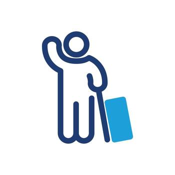 pasajero recoger arriba punto de colores icono diseño bueno para web o móvil aplicación vector