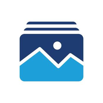 image gallery colored icon design good for web or mobile app vector