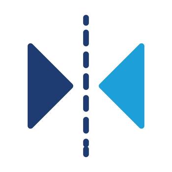 Horizontal Flip colored icon design good for web or mobile app vector