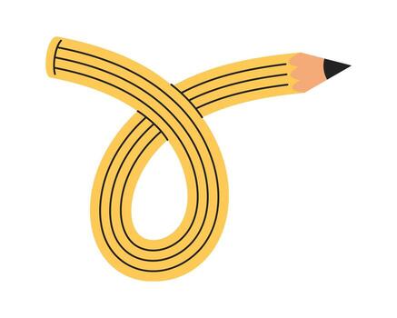 Twisted in loop pencil shape vector