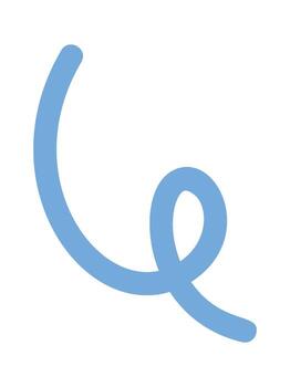 Blue color twisted loop line vector