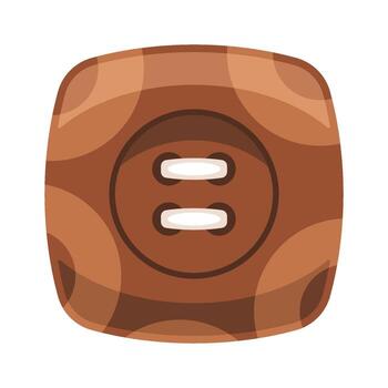 Button square shape diy stuff vector