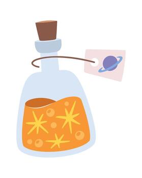 espumoso magia elixir vaso matraz vector