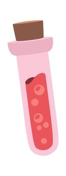 burbujeó magia elixir tubo matraz vector