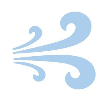 Blowing wind swirls design element vector