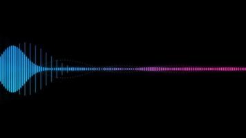 Motion graphics of neon colored waveform video