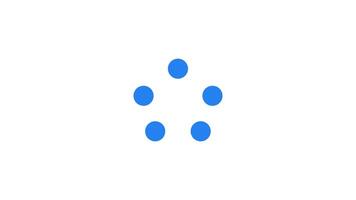 vijf dots TROS knippert opeenvolgend bezig met laden icoon animatie. geanimeerd lader geïsoleerd Aan wit transparant. web ontwerp bestanddeel 4k . buffer, spinner, voorlader. gebruiker koppel element video