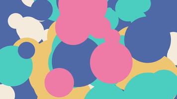 Animation a vibrant animated abstract design features overlapping colorful circles in various dynamic sizes. video