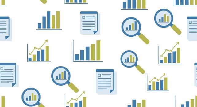 datos análisis y negocio crecimiento visualización con cartas y gráficos vector