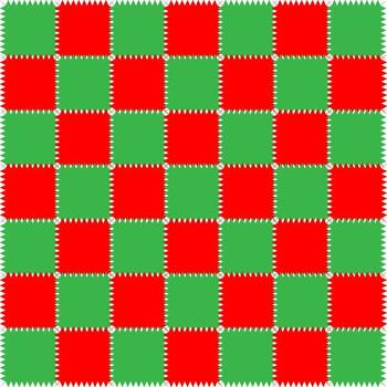 un rojo y verde tablero de damas modelo vector