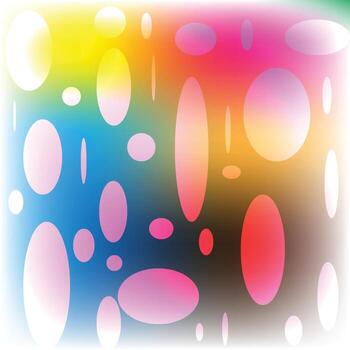 vibrante resumen vistoso degradado con dispersado óvalos vector