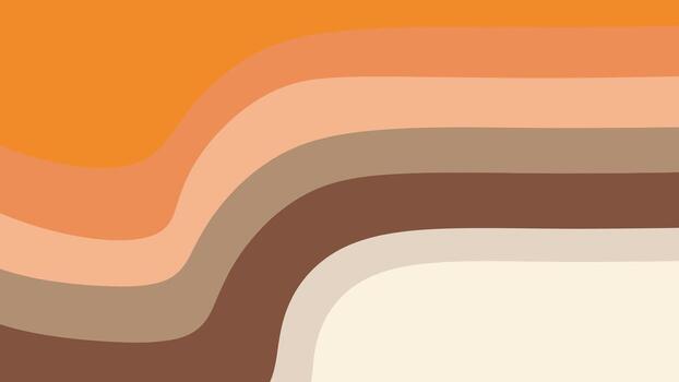 calentar retro resumen ola modelo en naranja y marrón tonos para antecedentes diseño vector