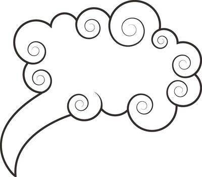 Oriental Cloud with Flat Design vector