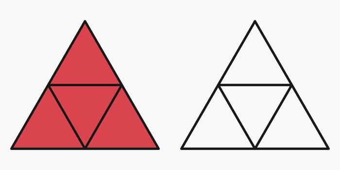 3D tetrahedron shape nets exercise in mathematics. vector