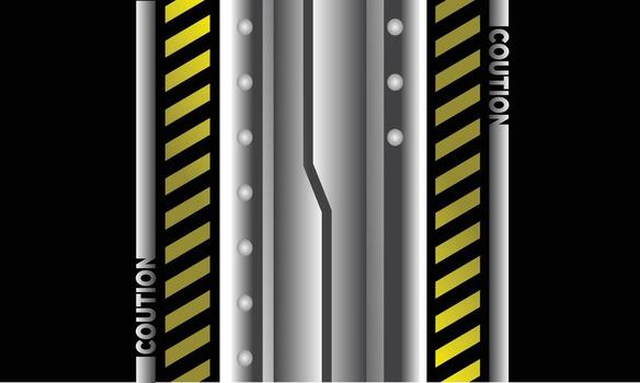 Animated Futuristic Industrial Gate. Suitable for intro, game opening, etc. vector